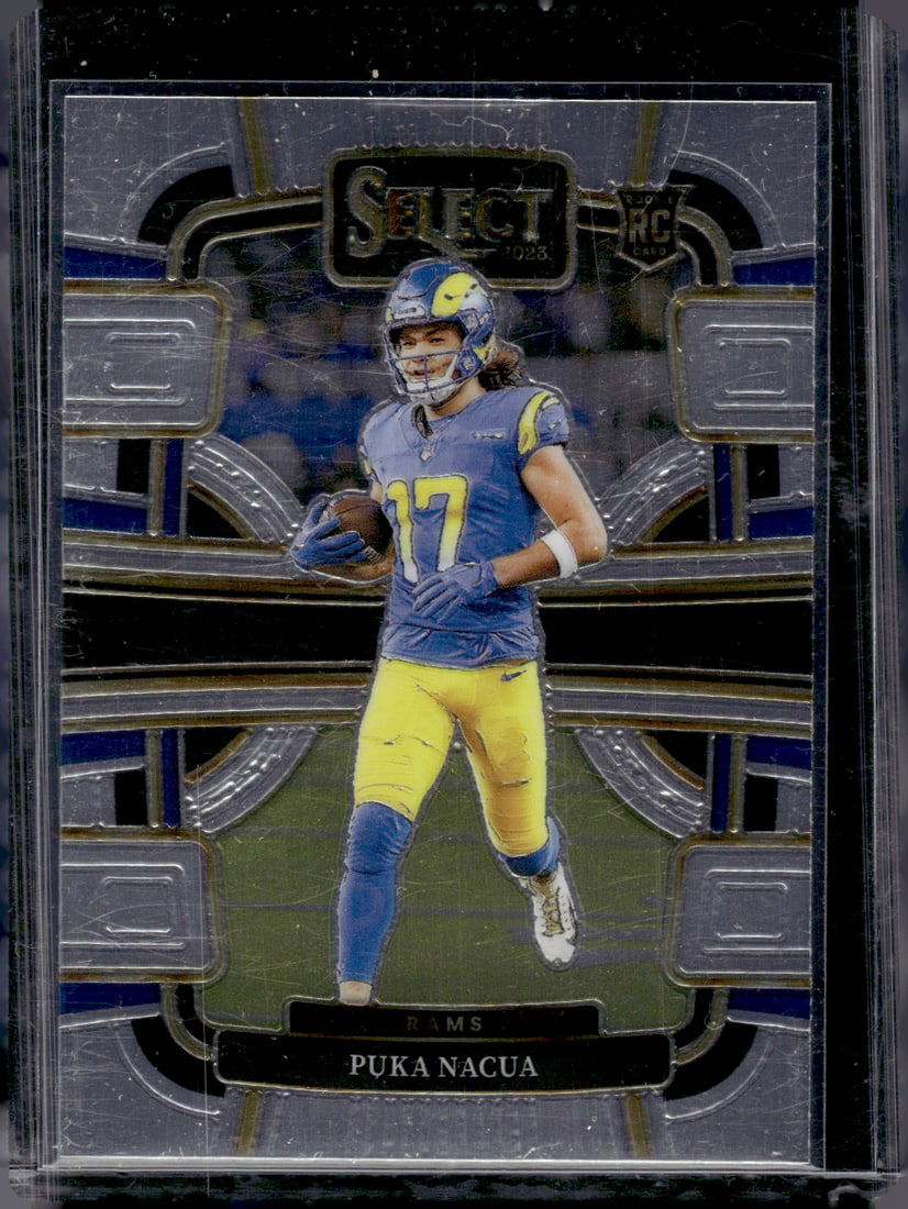 Puka Nacua Rookie Card 2023 Select #56 Los Angeles Rams: Panini Select, Prizm, Mosaic, Contenders, Zenith, Phoenix, Illusions, Absolute, Rookie NFL Sports Trading Cards, SP, SSP, Cards, Football Cards for Sale Near Me, Superbowl & Hall of Fame Player Cards,