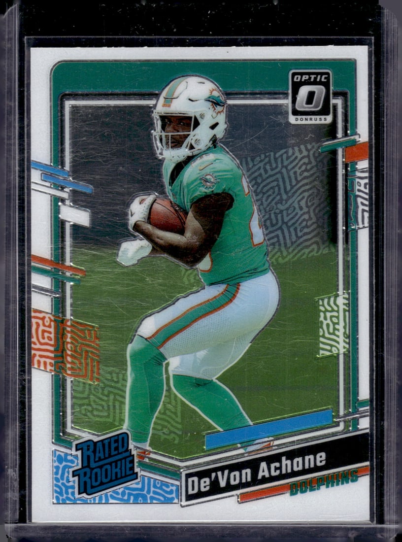 De'Von Achane Rookie Card 2023 Donruss Optic #269 Miami Dolphins (1 of 2)