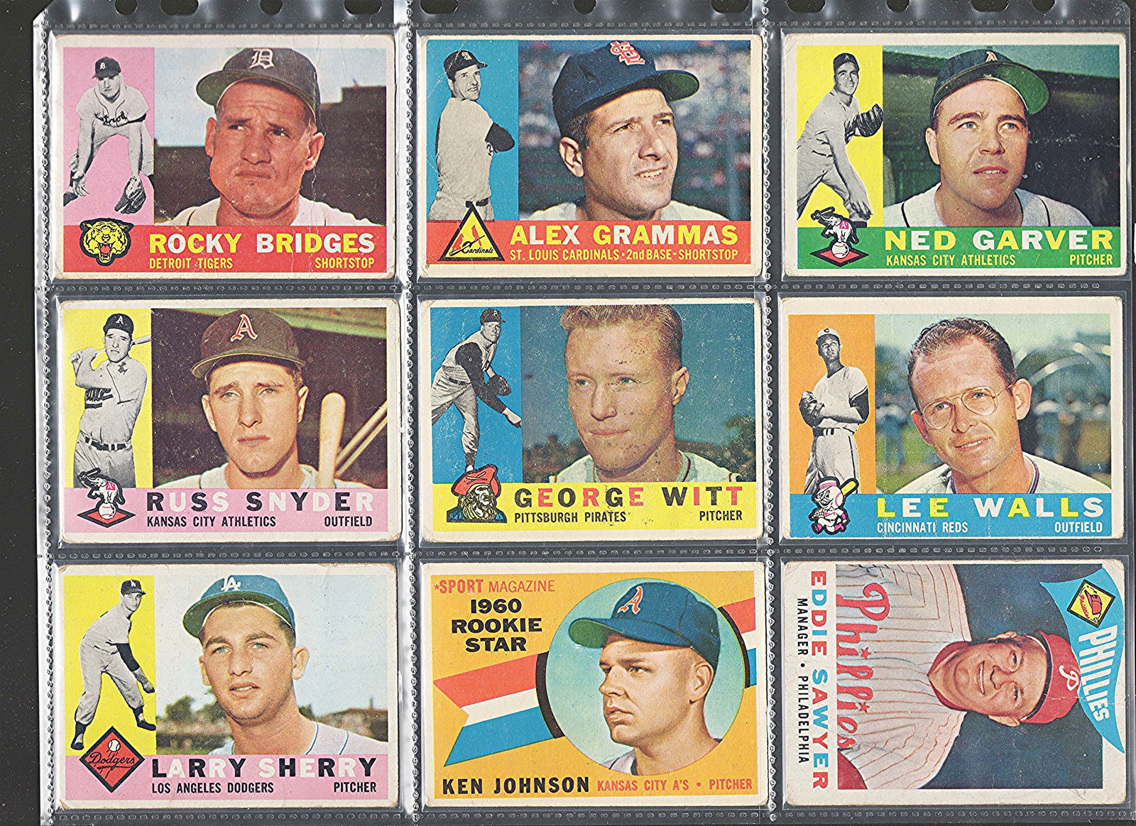 9 - 1960 Topps Vintage Baseball Cards: Conditions vary, Enlarge Pictures to see (1 of 2)