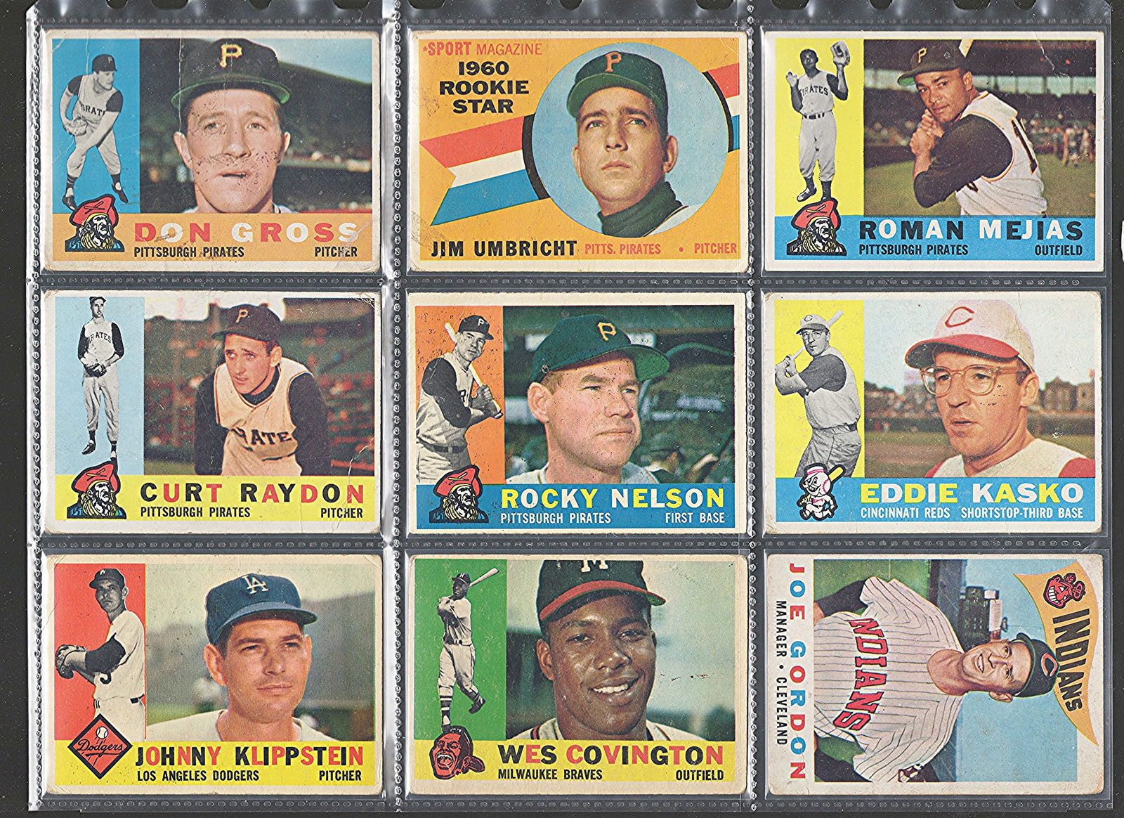 9 - 1960 Topps Vintage Baseball Cards: Conditions vary, Enlarge Pictures to see (1 of 2)