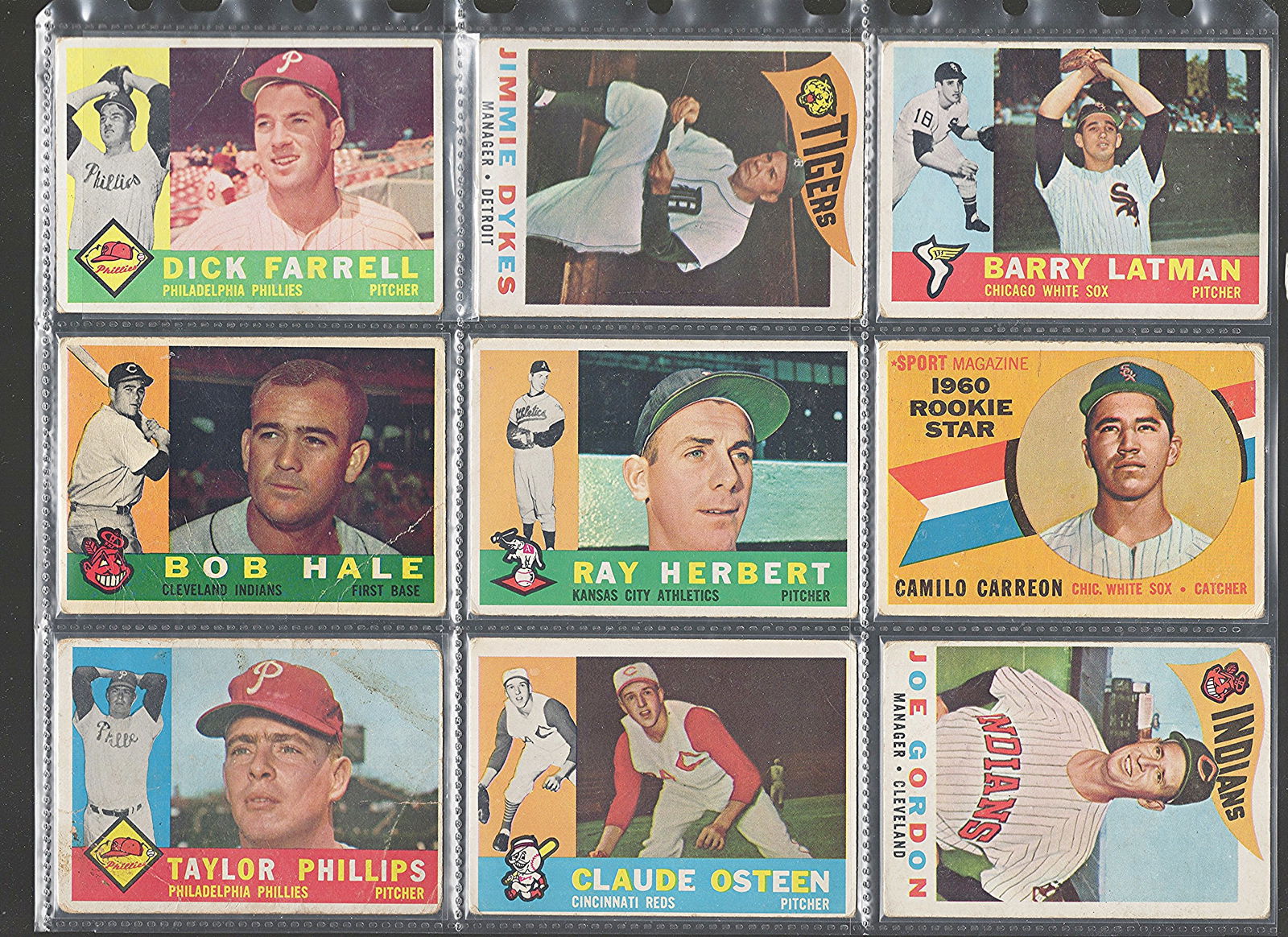 9 - 1960 Topps Vintage Baseball Cards: Conditions vary, Enlarge Pictures to see (1 of 2)
