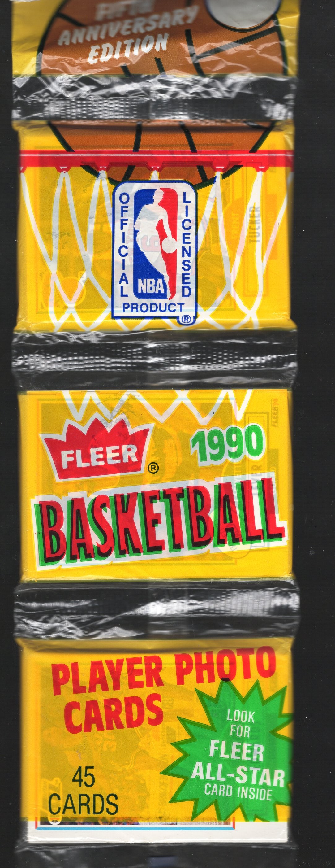 1990 Fleer Series 1 Vintage Basketball Cards RACK PACK Michael Jordan on Back! (1 of 2)