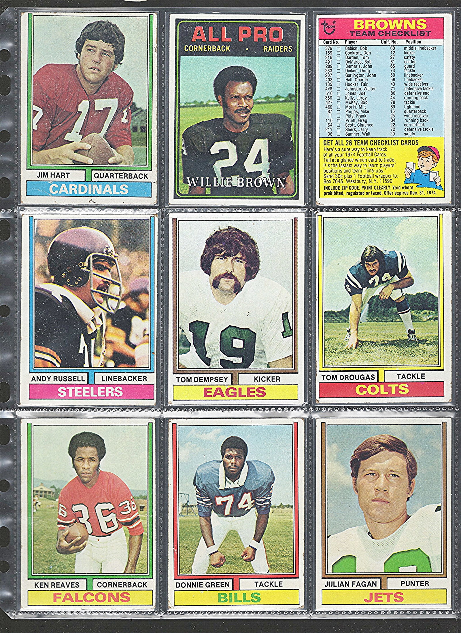9 - 1974 Topps Vintage Football Cards: Conditions vary, Enlarge Pictures to see: Topps Football NFL Trading Sports Cards, Sports Cards for Sale Near Me, Super Bowl & Hall of Fame Player Cards, Resurgence, Composite, SP, SSP, Valuable Auction Memorabilia Lots For Sale On Line