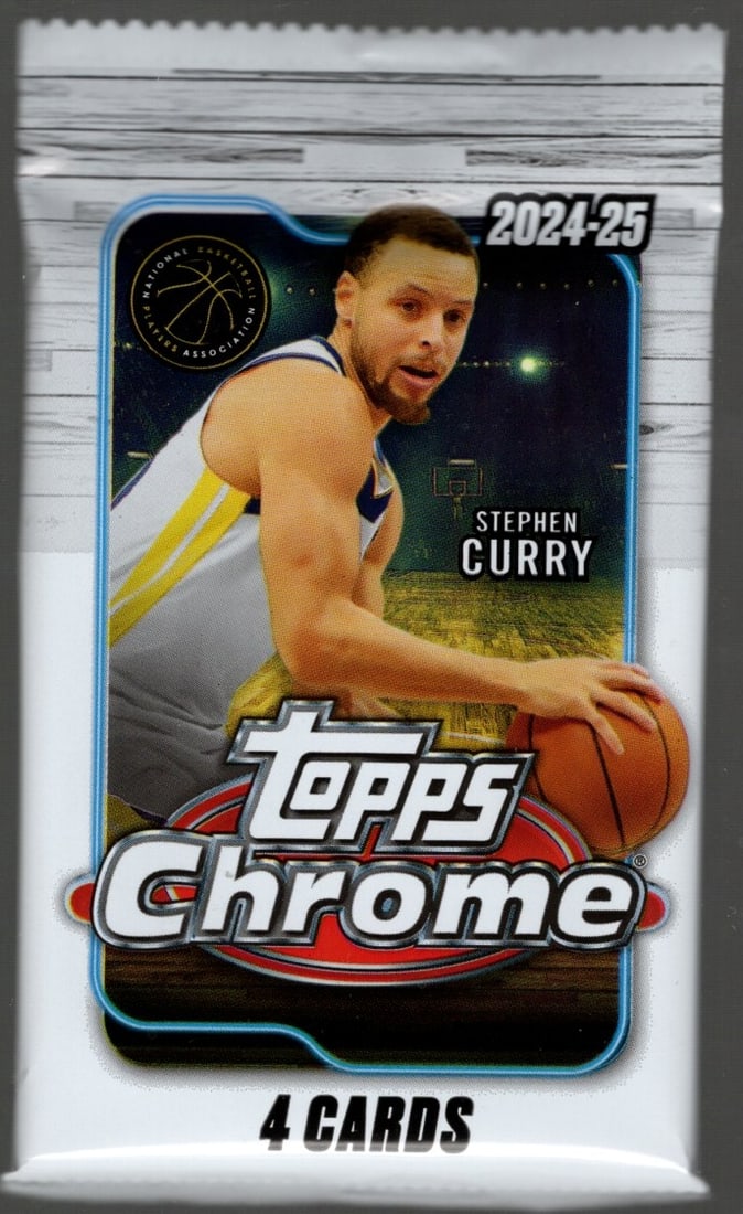 2024-25 Topps Chrome Basketball Cards BLASTER BOX PACK: Topps Chrome Basketball NBA Trading & Sports Cards, Victor Wembanyama, Brandon Miller, Amen Thompson, Scoot Henderson, Ausar Thompson, Autographs, Signatures, Green Topps Logo Refractor, Auction Lots 