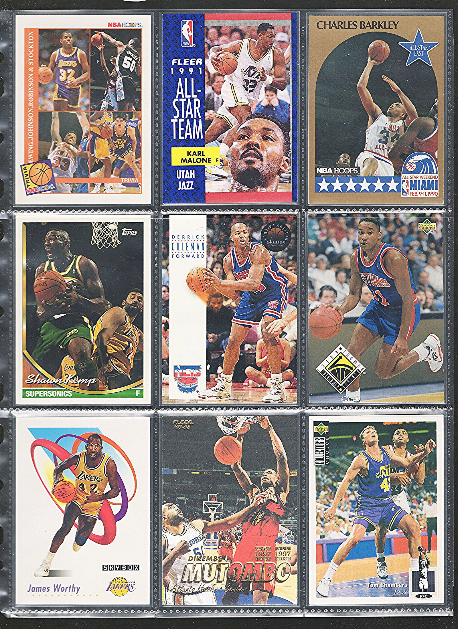 9 - Vintage NBA Cards, Fleer, Topps, Upper Deck, Sky Box, NBA Hoops, Basketball (1 of 2)