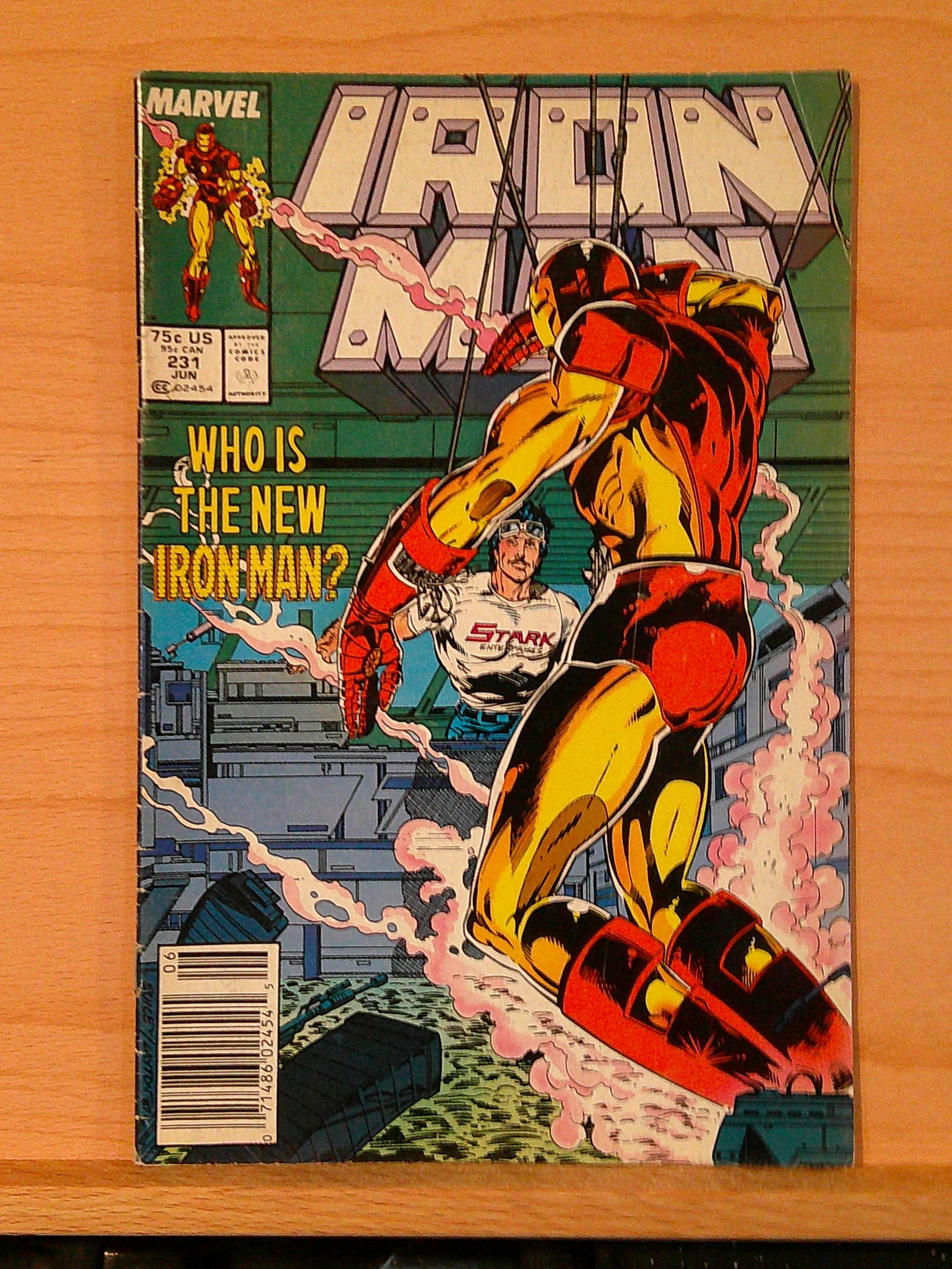 Iron Man Vintage Marvel Comic Book: 1988 #231 June: All Comic Books come Bagged, Boarded, and Sleeved in a Hard PVC Top Loader, Shipping is a little more than baseball cards due to the cost of supplies, Super Heroes Collectibles, Auction Magazine Lots