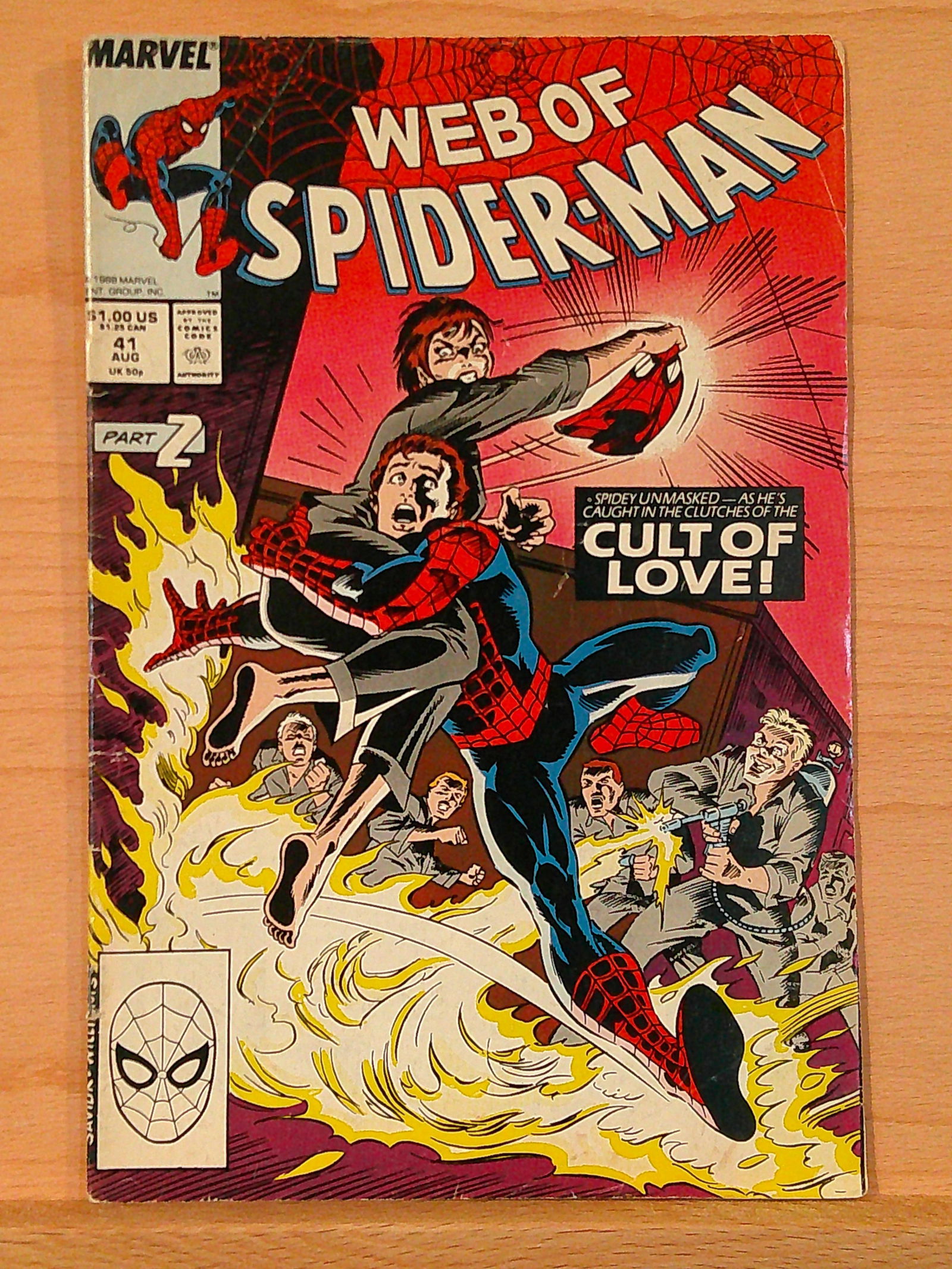 Web of Spiderman Vintage Marvel Comic Book: 1988 #41 August (1 of 4)