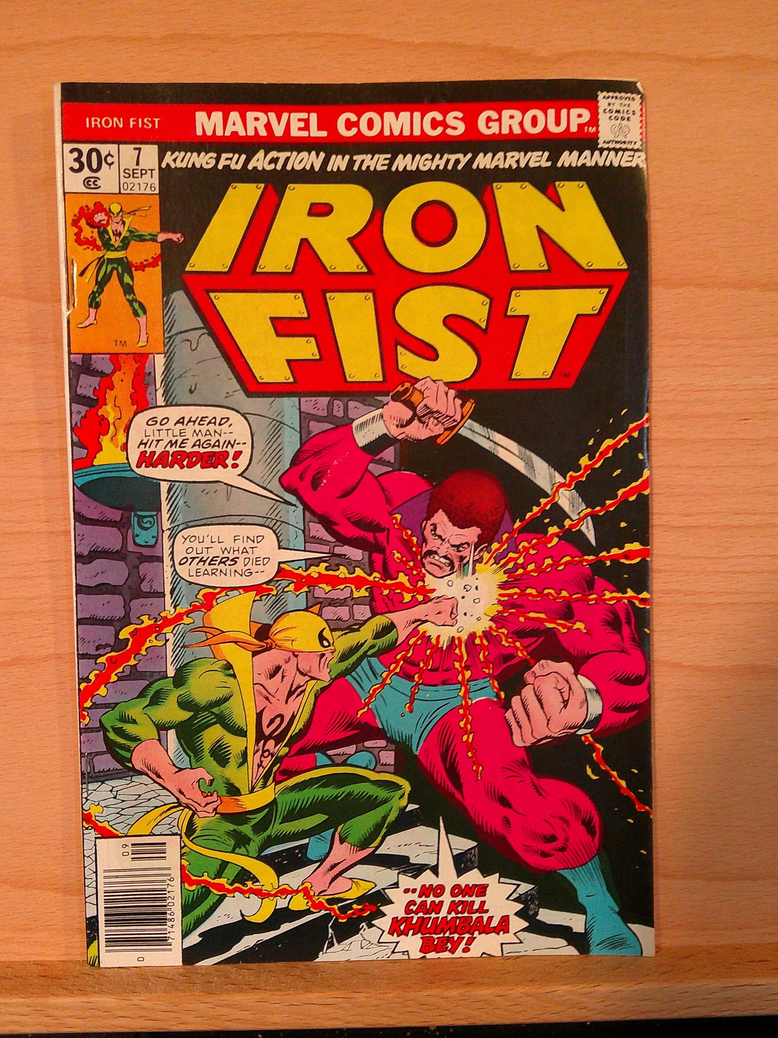 Iron Fist Vintage Marvel Comic Book: 1976 #7 September (1 of 4)