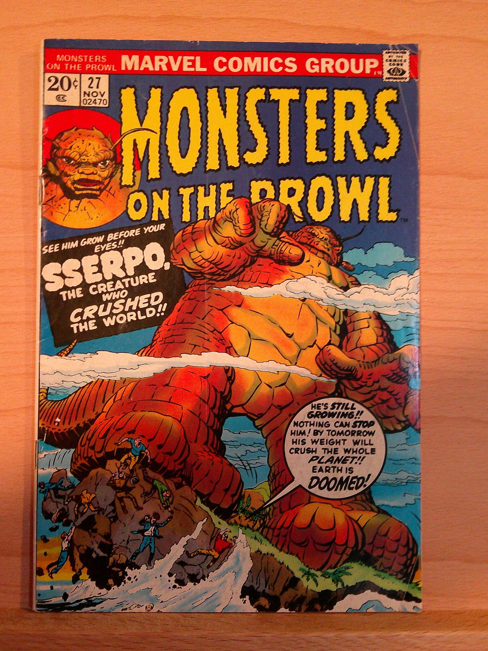 Monsters on the Prowl Vintage Marvel Comic Book: 1973 November #27 (1 of 4)
