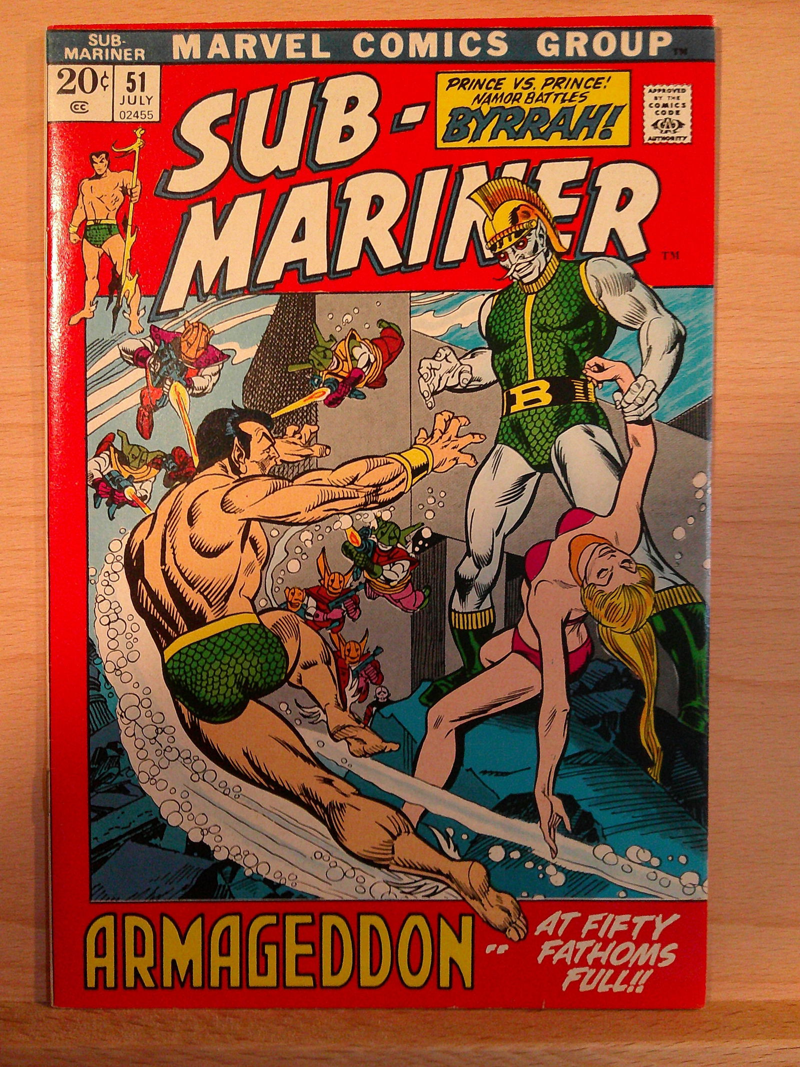 Submariner Vintage Marvel Comic Book: 1972 July #51 (1 of 4)