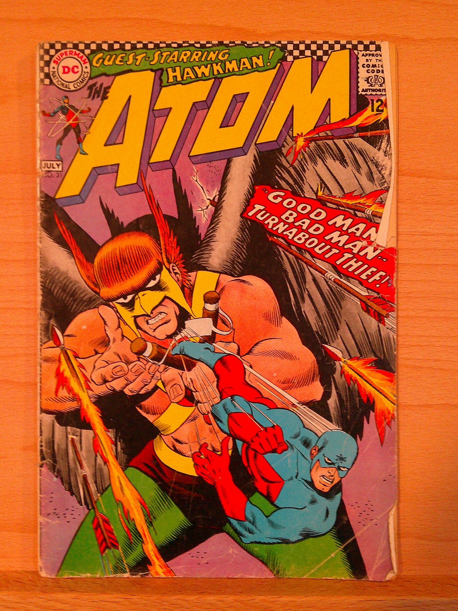 The Atom Guest Starring Hawkman Vintage DC Comic Book 1967 July #31 (1 of 4)