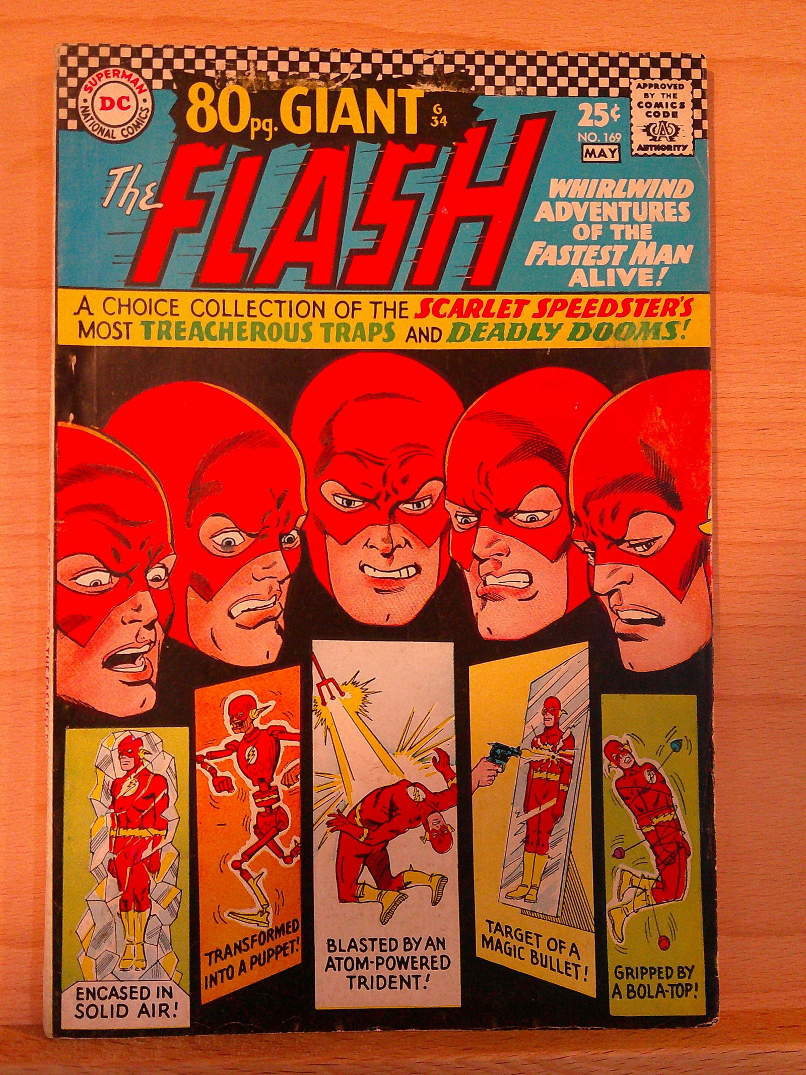 The Flash Giant 80 Page Vintage DC Comic Book: 1967 May #169 (1 of 5)