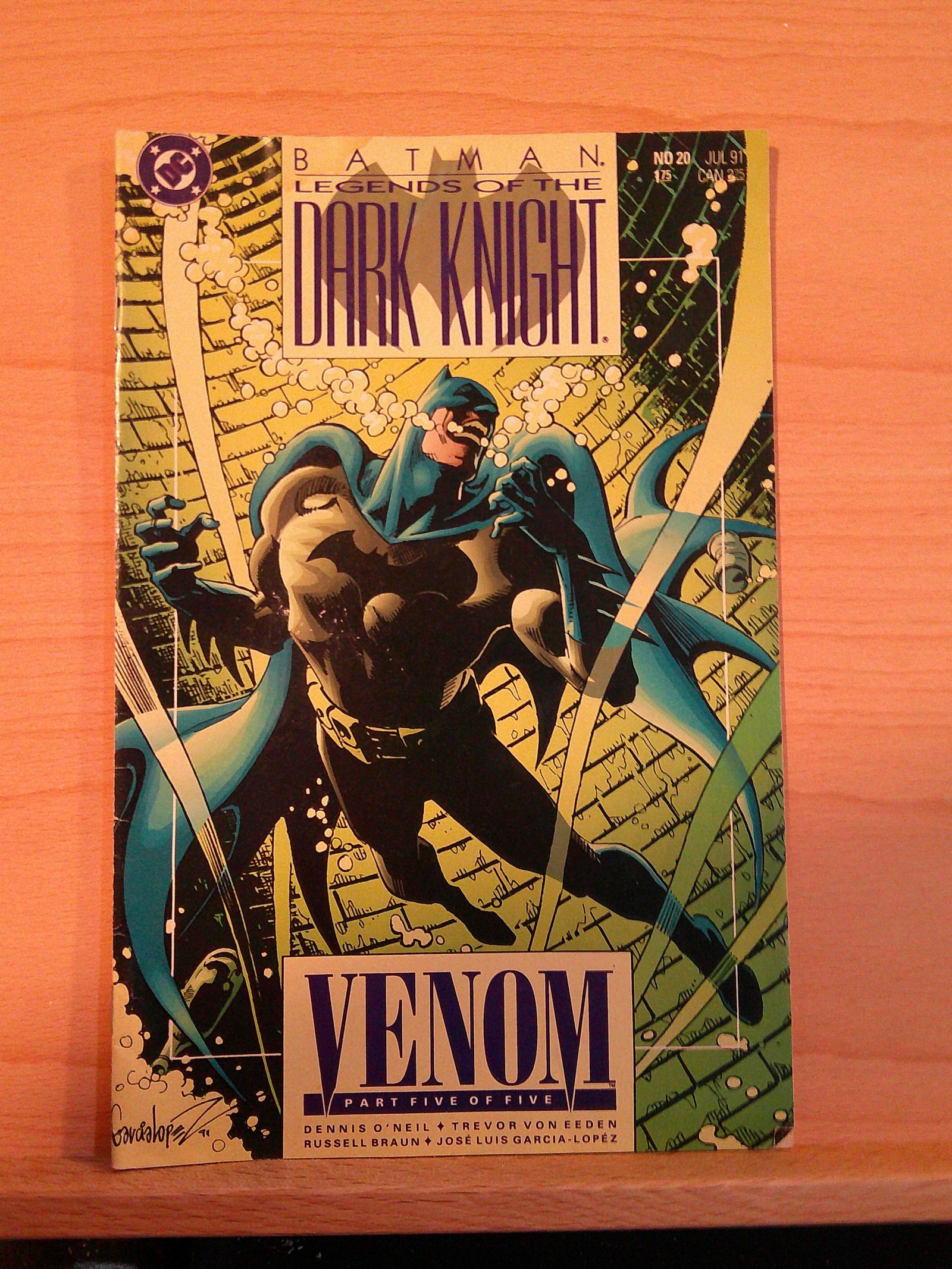 Bat Man's Legends of the Dark Knight Vintage DC Comic Book: 1991 July #20 (1 of 4)