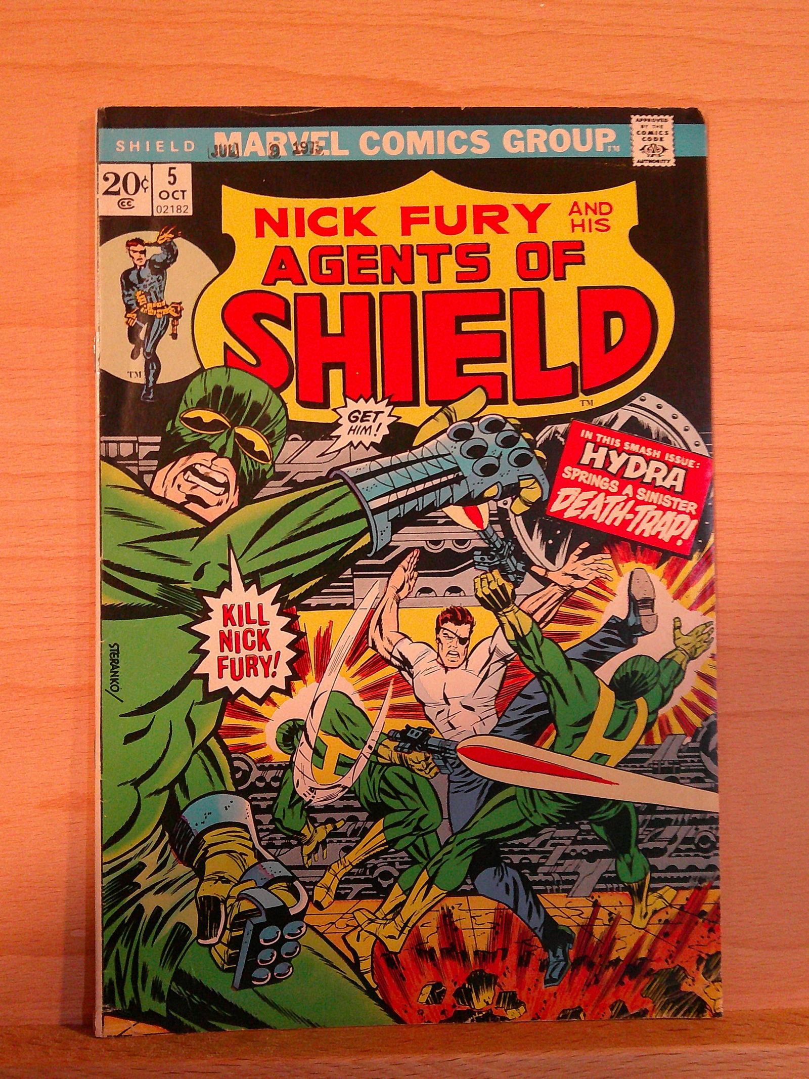 Nick Fury and His Agent's of Shield Vintage Marvel Comic Books: 1973 #5 October: All Comic Books come Bagged, Boarded, and Sleeved in a Hard PVC Top Loader, Shipping is a little more than baseball cards due to the cost of supplies, Super Heroes Collectibles, Auction Magazine Lots