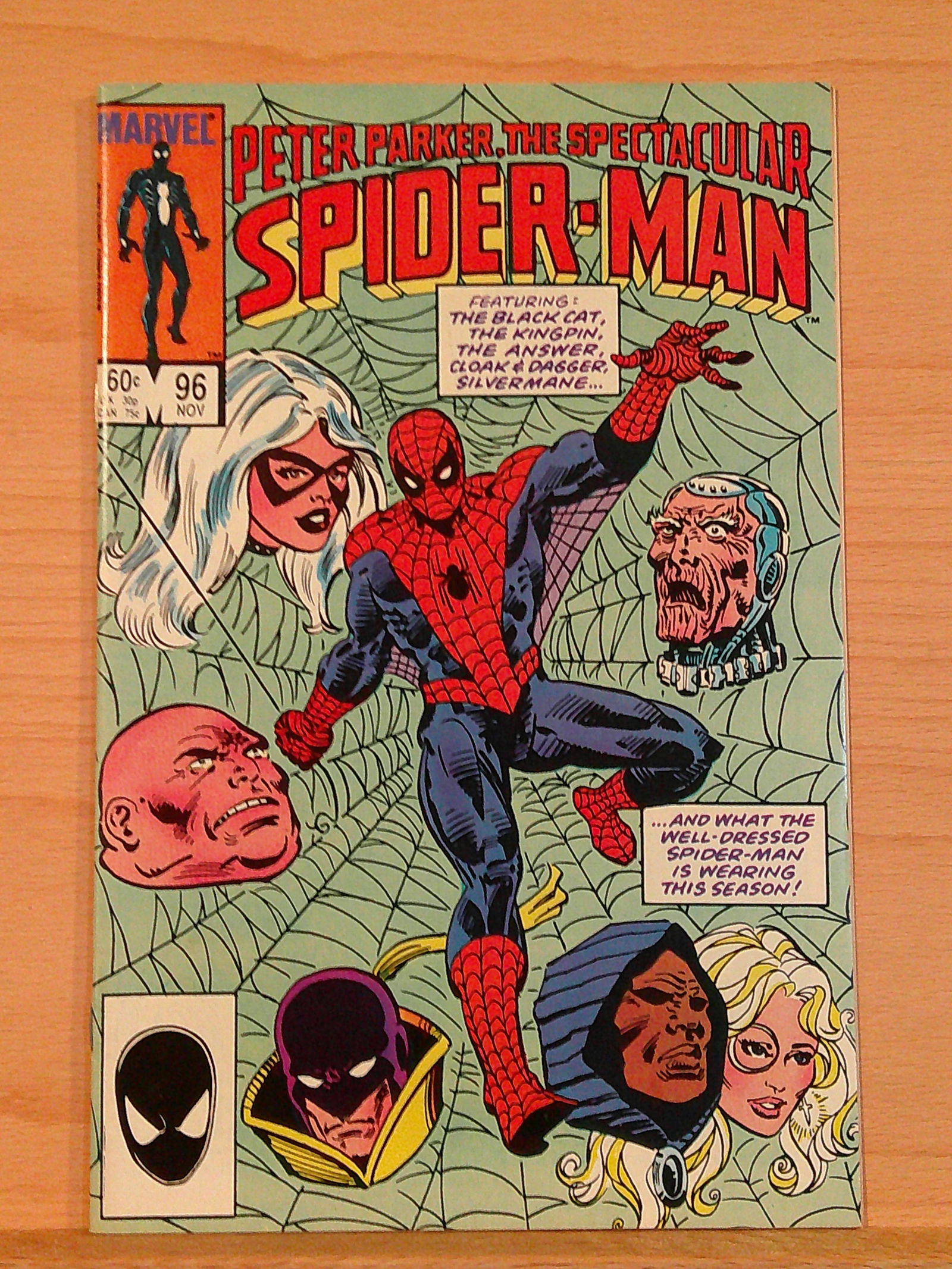 Peter Parker, The Spectacular Spiderman Vintage Marvel Comic Book: 1984 #96 November (1 of 4)