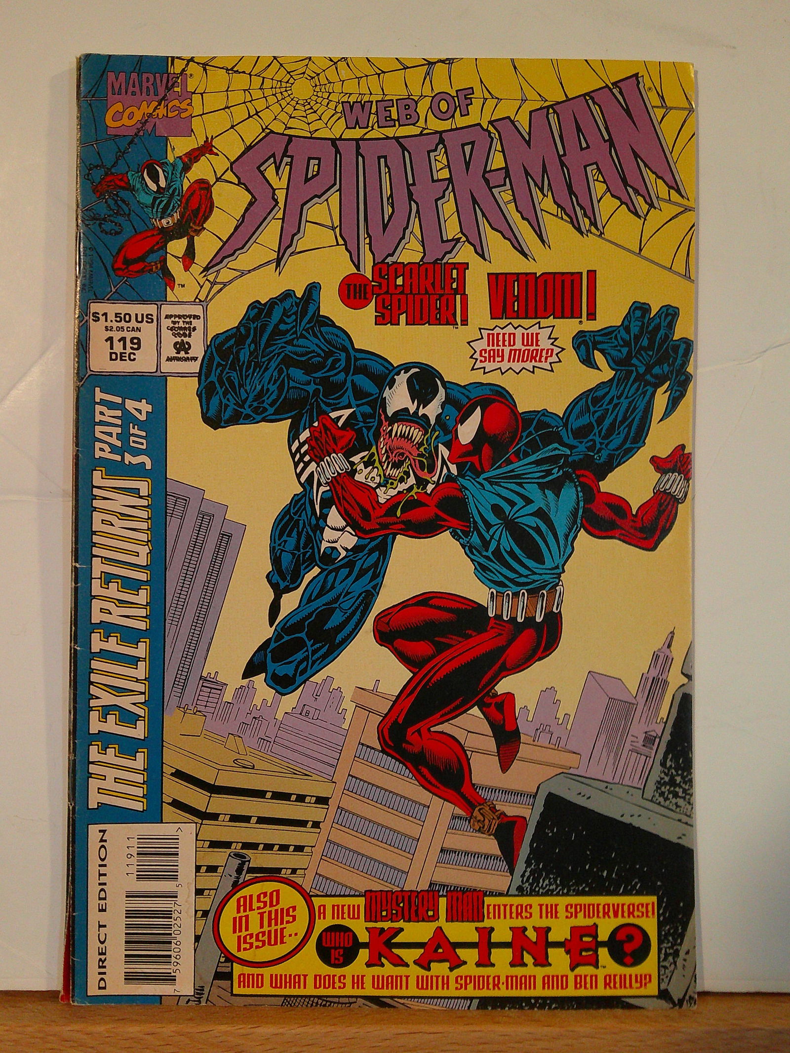 Web of Spider-Man Vintage Marvel comic Book: 1st Appearance Kaine 1994 #119 (1 of 4)