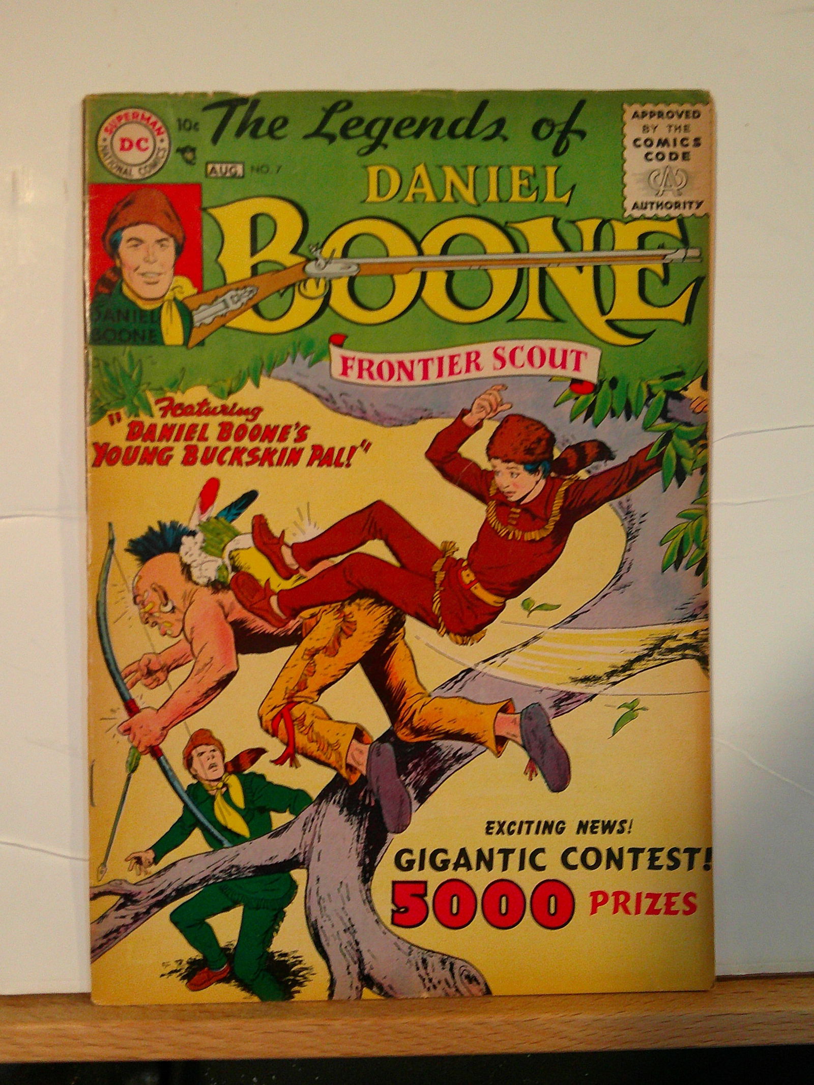The Legends of Daniel Boone Silver Age Comic Book: 1956 August #7 (1 of 4)