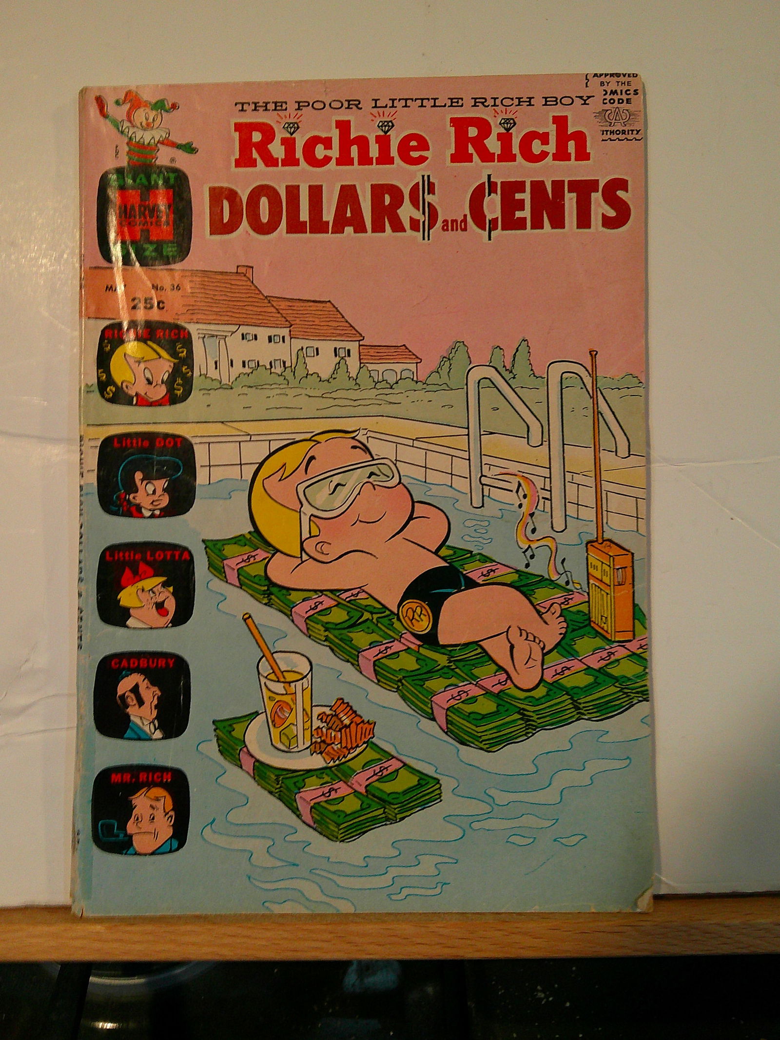 Richie Rich Dollars & Cents Silver Age Harvel Comic Book: 1970 May #36: All Comic Books come Bagged, Boarded, and Sleeved in a Hard PVC Top Loader, Shipping is a little more than baseball cards due to the cost of supplies, Super Heroes Collectibles, Auction Magazine Lots