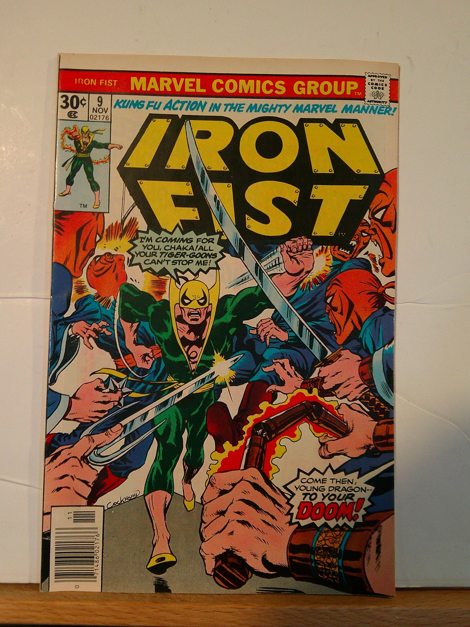 Iron Fist Vintage Marvel Comic Book: 1976 #9 November (1 of 4)