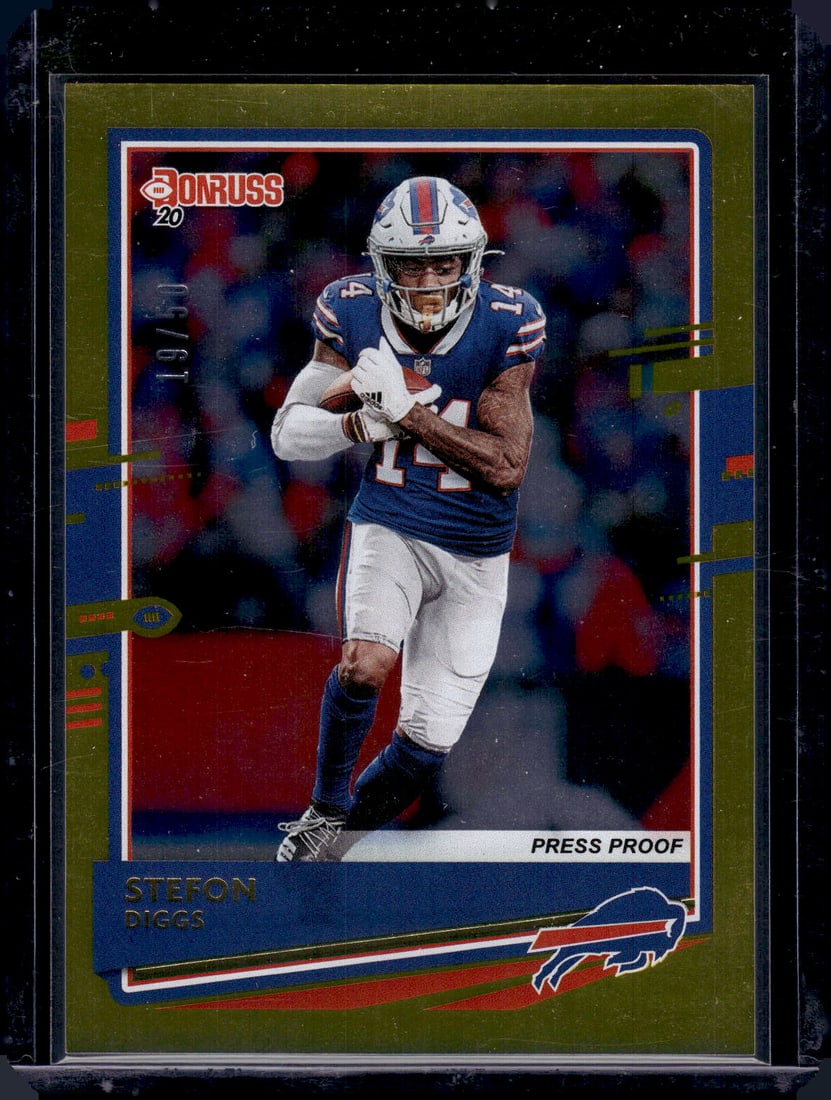Stefon Diggs Press Proof Gold /50 2020 Donruss #46 Bills, Patriots (1 of 2)