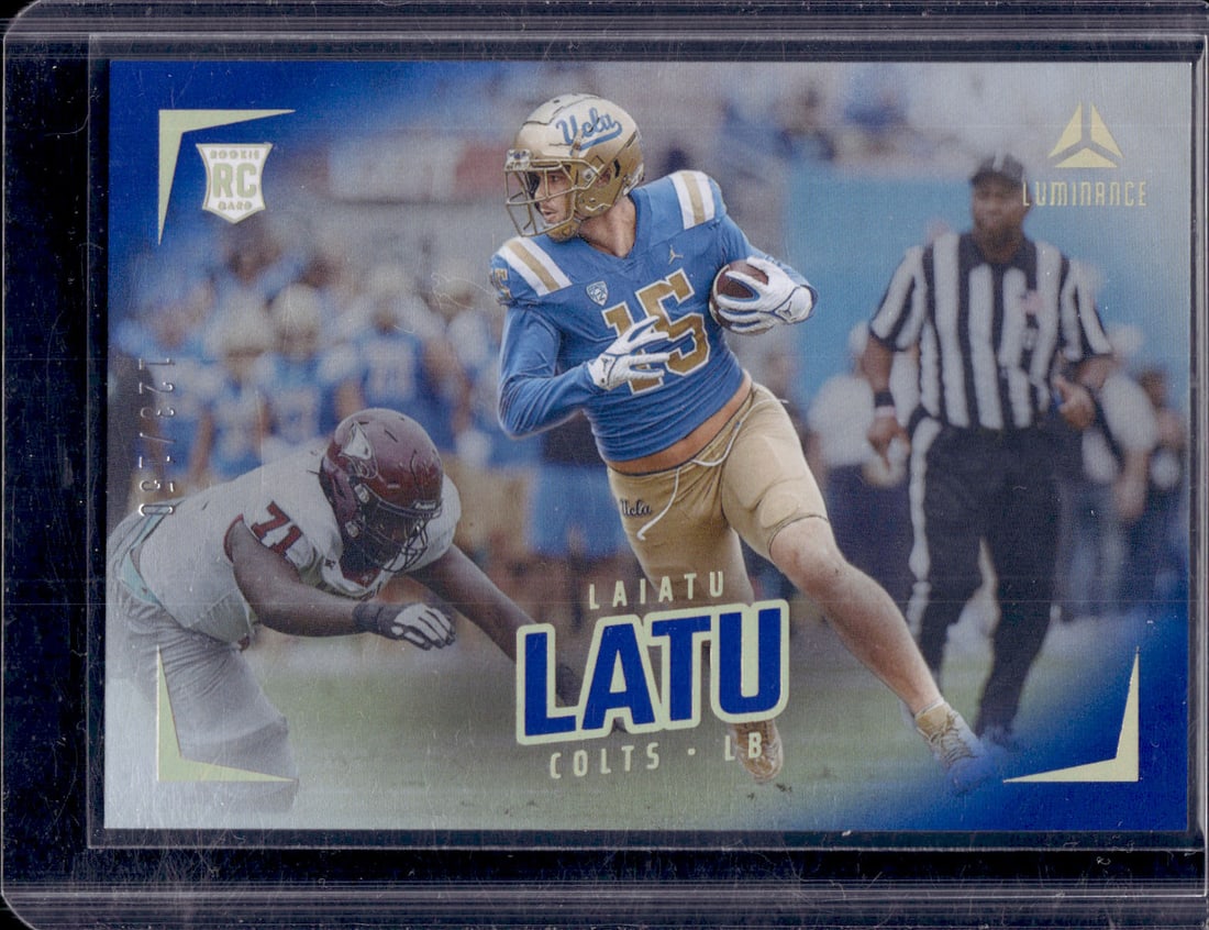 Laiatu Latu Rookie Card Blue /150 2024 Luminance #198 Indianapolis Colts: Panini Select, Prizm, Mosaic, Contenders, Zenith, Phoenix, Illusions, Absolute, Rookie NFL Sports Trading Cards, SP, SSP, Cards, Football Cards for Sale Near Me, Superbowl & Hall of Fame Player Cards,