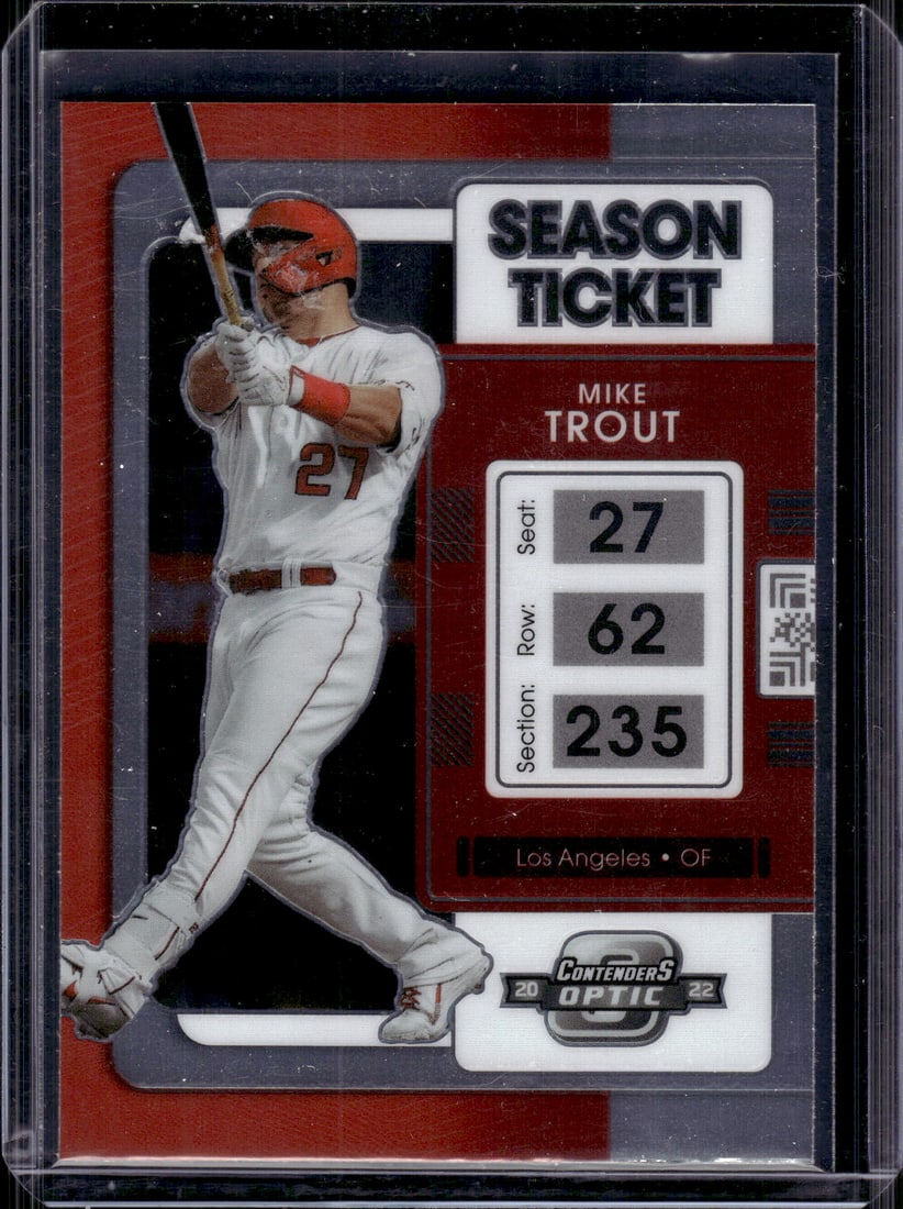 Mike Trout Season Ticket 2022 Chronicles Contenders Optic #5 Los Angeles Angels (1 of 2)