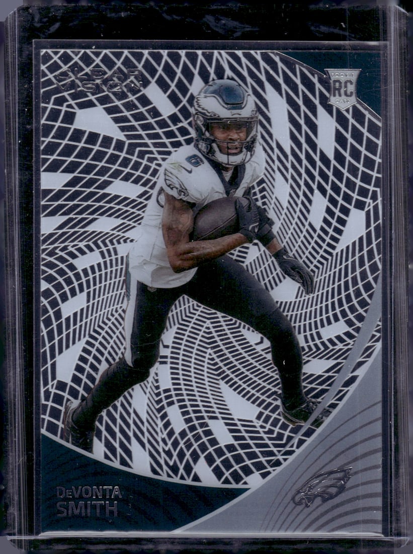 DeVonta Smith Rookie Card Clear Vision 2021 Chronicles #CVR-9 Philadelphia Eagles (1 of 2)