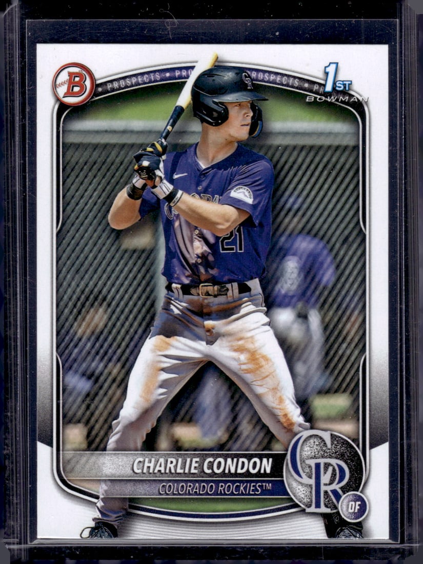 Charlie Condon 1st Bowman 2025 Bowman #BP-75 Colorado Rockies: Bowman Baseball MLB Trading & Sports Cards, Sports Cards for Sale Near Me, World Series & Hall of Fame Players, SP, SSP, Chrome, 1st Bowman, Auction Memorabilia Lots Sold On Line