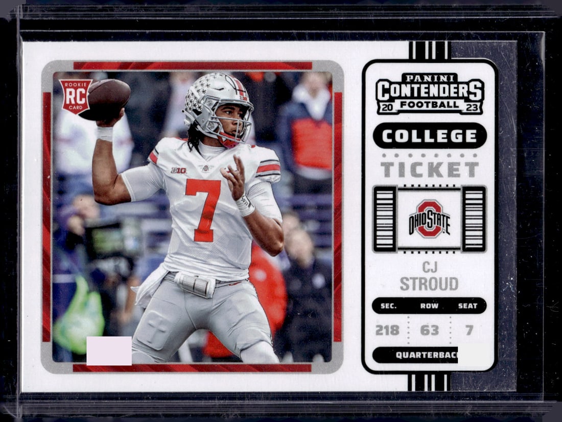 Cj Stroud Rookie Card 2023 Chronicles Contenders Draft Picks #3 OSU Buckeyes (1 of 2)