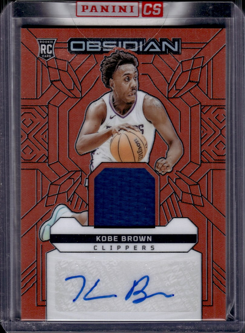 Kobe Brown Rookie Patch Auto Electric Etch Orange /75 2023-24 Obsidian #RJI-KBE (1 of 2)