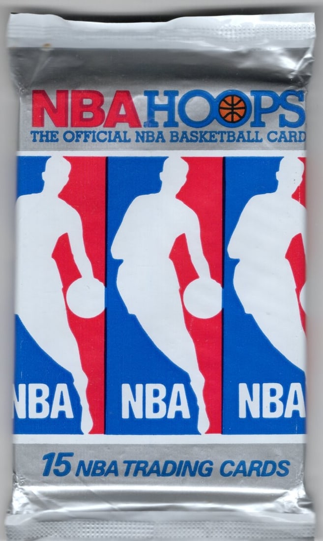 1990 NBA Hoops SERIES 1 Vintage Basketball Cards Retail Box Pack New Factory Sealed: Vintage Valuable Basketeball NBA Trading & Sports Cards Sold On Line, Michael Jordan, Chicago Bulls, David Robinson Rookie Card, Shawn Kemp Rookie Card, Magic Johnson, Larry Bird, Tim Hardaway RC, Old