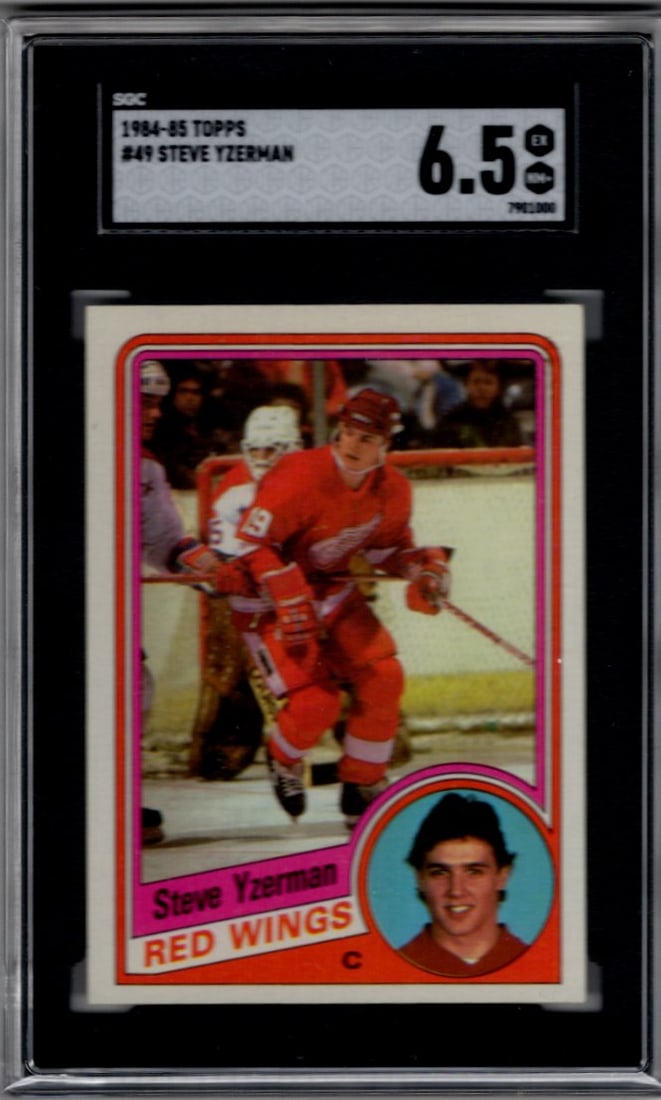 Steve Yzerman Rookie Card 1984-85 Topps #49 SGC 6.5 Detroit Red Wings (1 of 2)