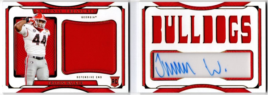 Travon Walker Rookie Patch Auto Booklet /99 2022 National Treasures Collegiate #SB-TWA (1 of 2)