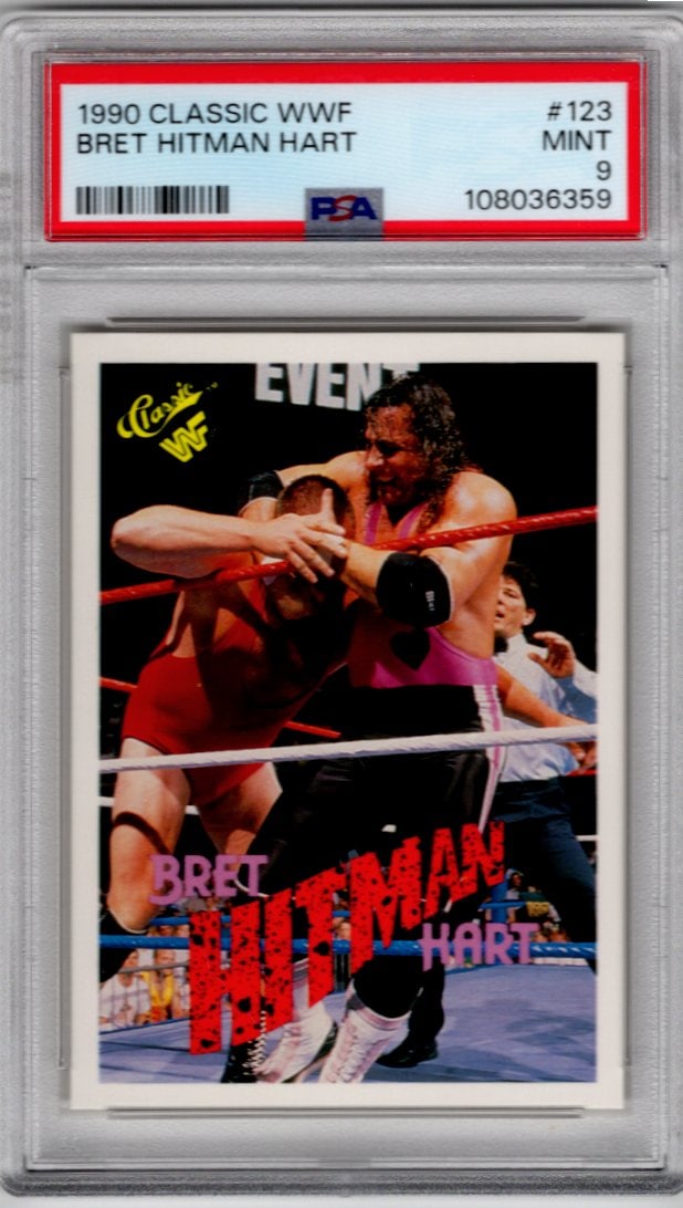 Bret Hitman Hart 1990 Classic WWF #123 PSA 9 (1 of 2)