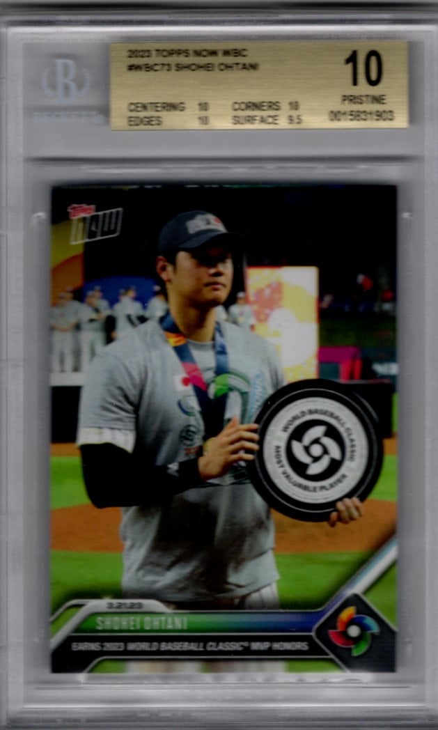 Shohei Ohtani 2023 Topps Now #WBC73 BGS 10 Pristine: Topps Baseball MLB Trading & Sports Cards, Sports Cards for Sale Near Me, World Series & Hall of Fame Players Memorabilia, Refractors, X-Fractors, Numbered, SP, SSP, Valuable Auction Memorabilia Lots