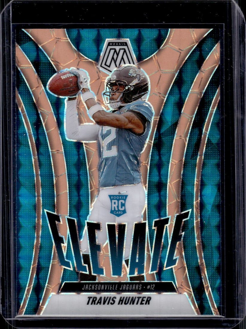 Travis Hunter Rookie Card Elevate Orange Mosaic Prizm 2025 Mosaic #1 Jaguars (1 of 2)