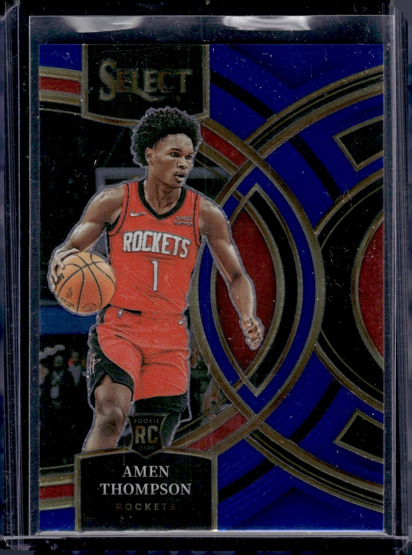 Amen Thompson Rookie Card Premier Level 2023-24 Select #122 Houston Rockets (1 of 2)