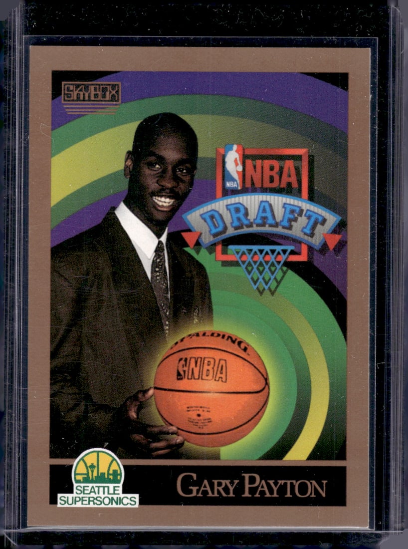 Gary Payton Rookie Card NBA Draft 1990 Skybox #365 Seattle Supersonics (1 of 2)