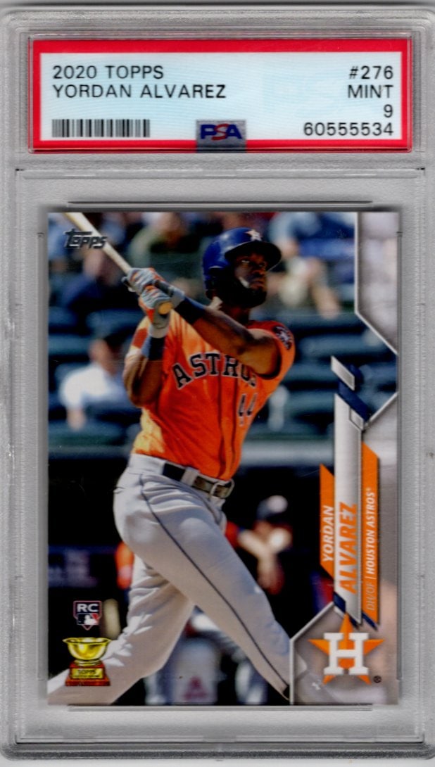 Yordan Alvarez Rookie Card 2020 Topps #276 PSA 9 Houston Astros (1 of 2)