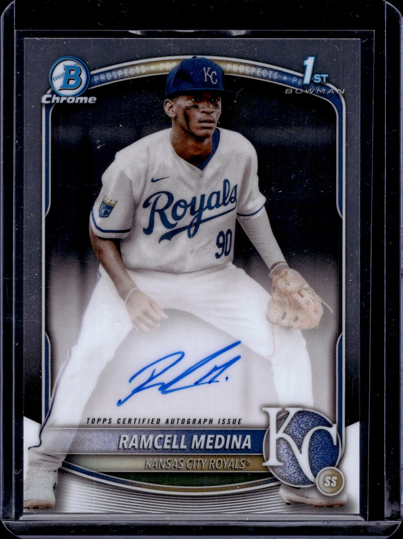 Ramcell Medina 1st Bowman Auto 2025 Bowman Chrome #CPA-RA Royals (1 of 2)