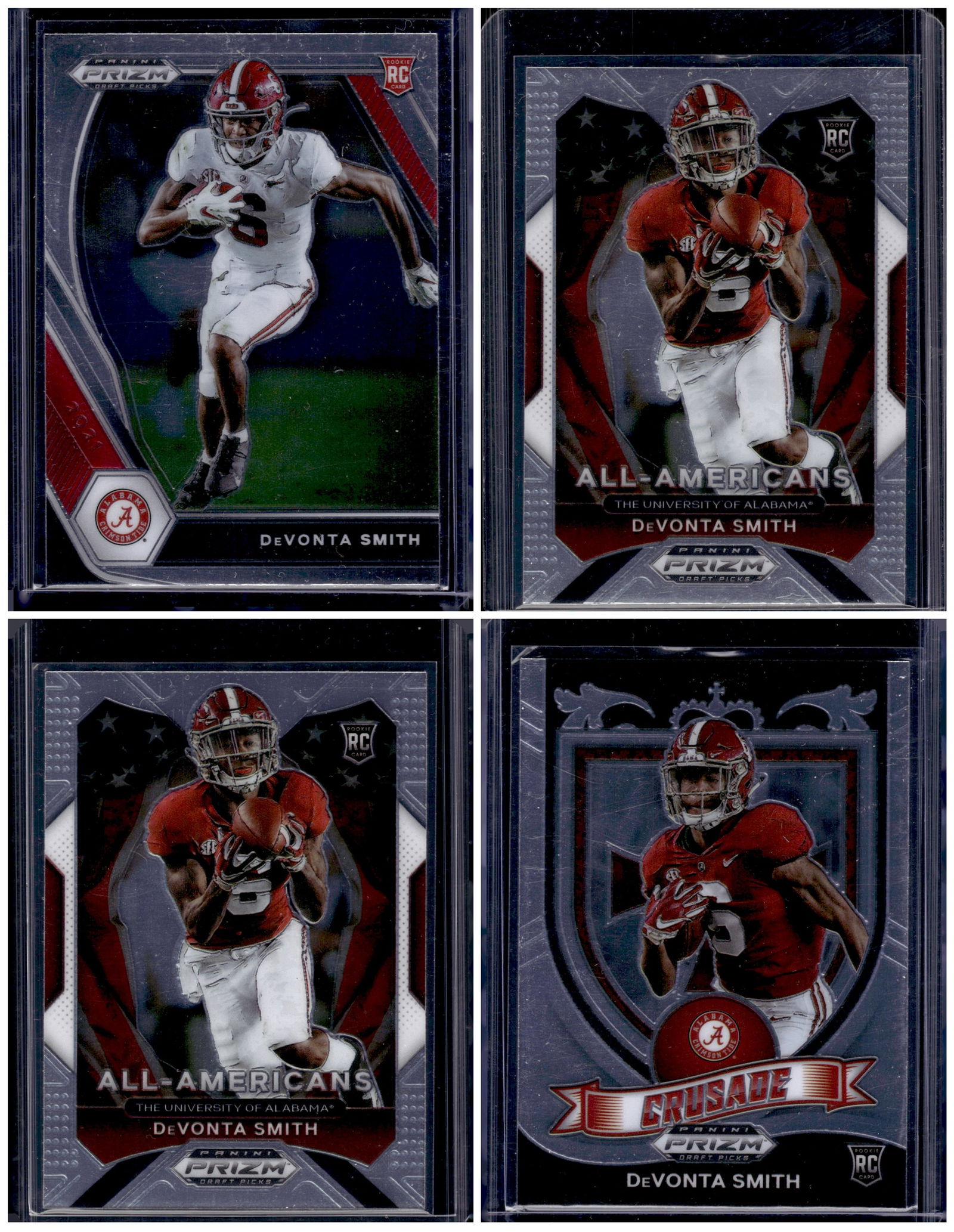 Lot of 4 DeVonta Smith Rookie Cards 2021 Prizm Draft Picks (1 of 2)