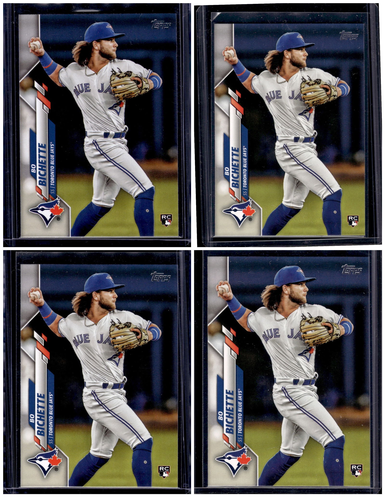 Lot of 4 Bo Bichette Rookie Cards 2020 Topps #78 Toronto Blue Jays (1 of 2)