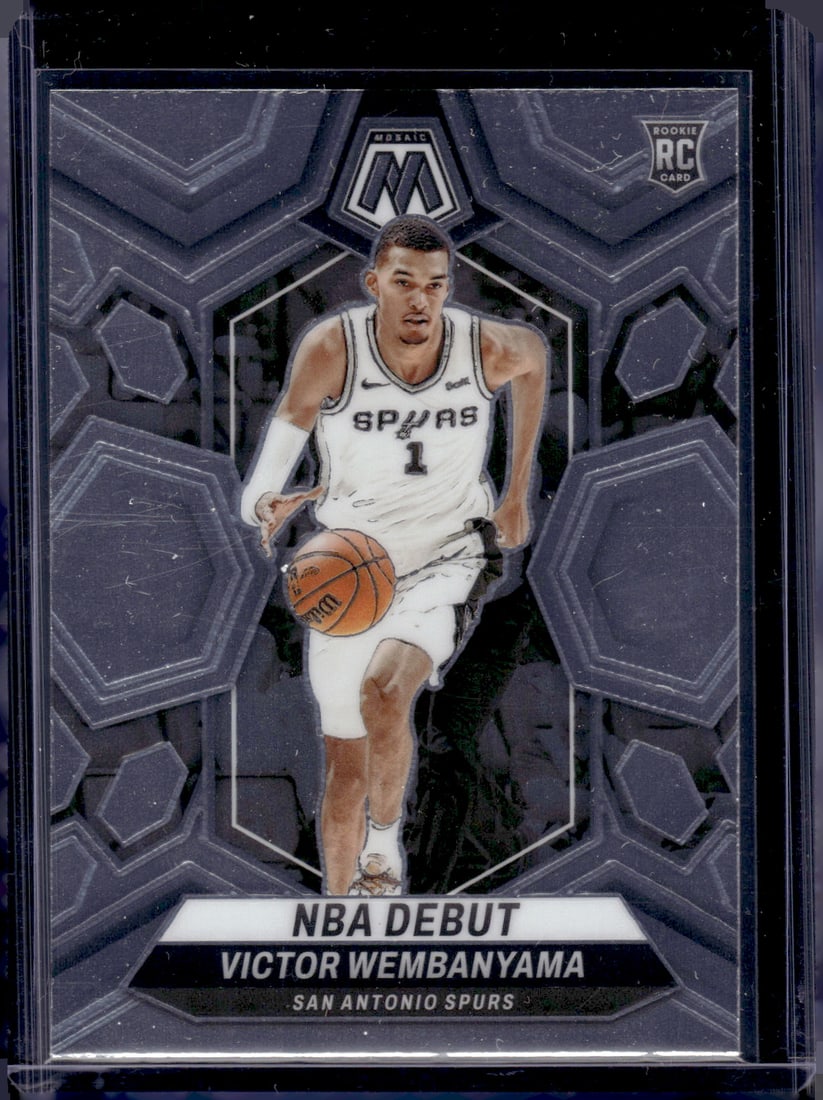 Victor Wembanyama Rookie Card 2023-24 Mosaic #257 San Antonio Spurs: Panini Select, Prizm, Mosaic, Contenders, Revolution, Phoenix, NBA Hoops, Rookie NFL Sports Trading Cards, Silver, SP, SSP, Wave Prizms, Numbered Cards, Basketball sports Cards for Sale Near Me, NBA C