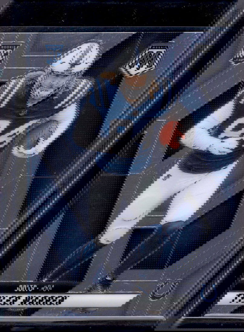 Tyler Warren Rookie Card 2025 Mosaic #354 Indianapolis Colts: Panini Select, Prizm, Mosaic, Contenders, Zenith, Phoenix, Illusions, Absolute, Rookie NFL Sports Trading Cards, SP, SSP, Cards, Football Cards for Sale Near Me, Superbowl & Hall of Fame Player Cards,