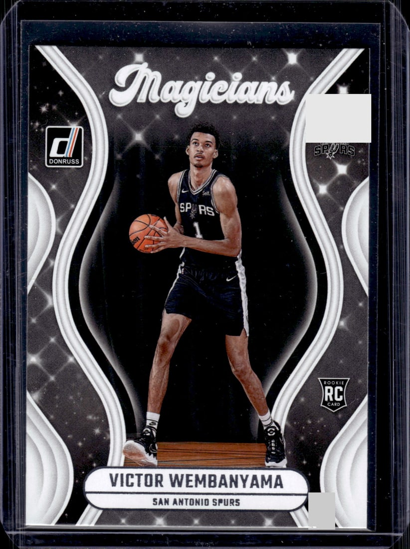 Victor Wembanyama Rookie Card Magicians 2023-24 Panini Donruss #1 Spurs: Panini Select, Prizm, Mosaic, Contenders, Revolution, Phoenix, NBA Hoops, Rookie NFL Sports Trading Cards, Silver, SP, SSP, Wave Prizms, Numbered Cards, Basketball sports Cards for Sale Near Me, NBA C