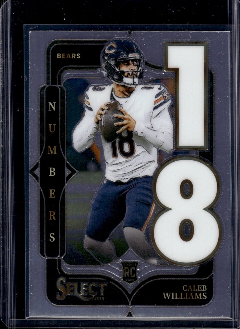 Caleb Williams Rookie Card Numbers 2024 Select #19 Chicago Bears: Panini Select, Prizm, Mosaic, Contenders, Zenith, Phoenix, Illusions, Absolute, Rookie NFL Sports Trading Cards, SP, SSP, Cards, Football Cards for Sale Near Me, Superbowl & Hall of Fame Player Cards,
