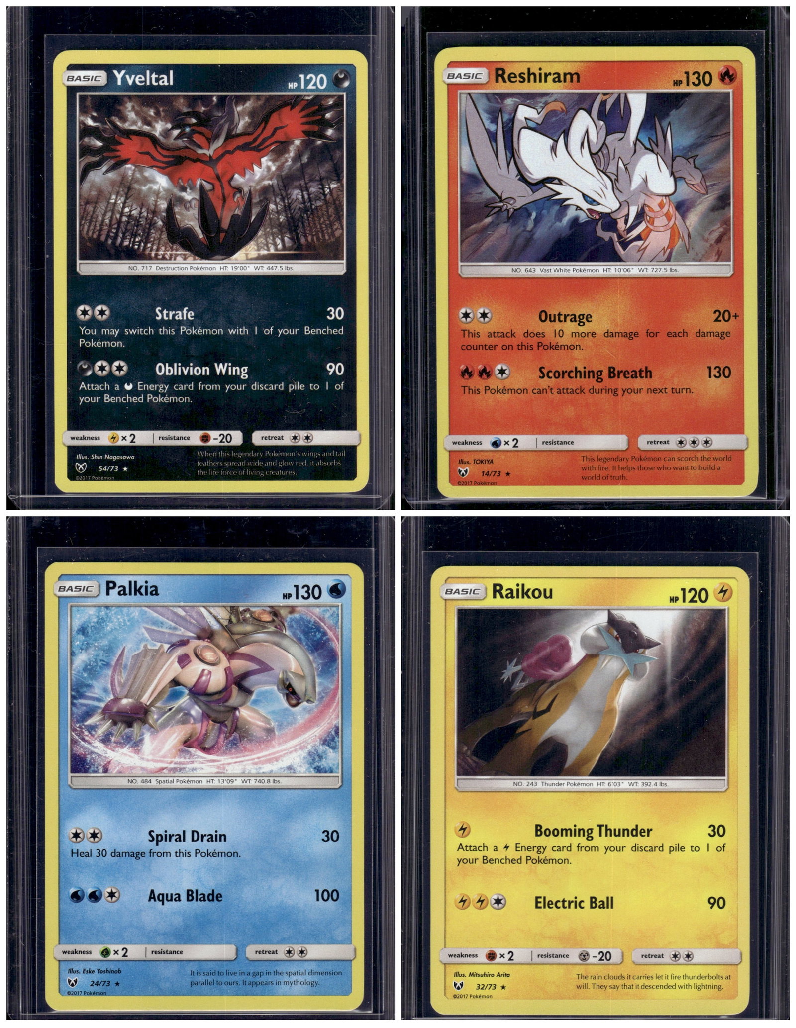 Lot of 4 2017 Pokemon Shining Legends Holo Rares. All Different: Pokemon Trading Card Game Cards, Charizard, Pikachu, Mewtwo, Reverse Holo, Holo Rare, Secret Rare Cards, Full Art Cards, Eevee, Ultra Rare Card, Illustration Rare, Special Illustration Rare SIR