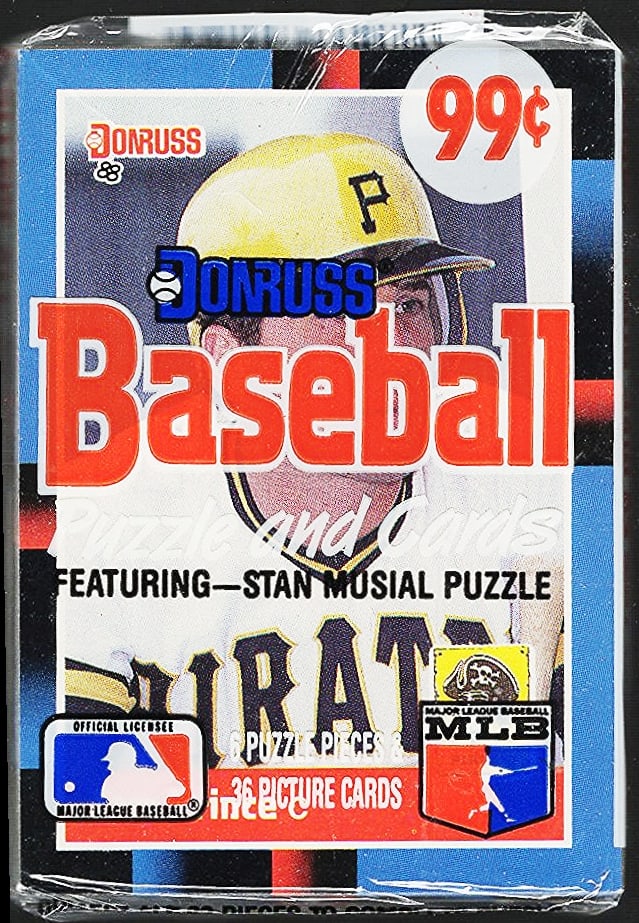 1988 Donruss Vintage Series 1 Baseball CELLO RETAIL BOX PACK, Sports Card: Vintage Valuable Donruss Baseball MLB Trading & Sports Cards, Robin Yount, George Brett, Rickey Henderson, Nolan Ryan, Old Sports Cards for Sale Near Me, World Series & hall of Fame Players, Auction M