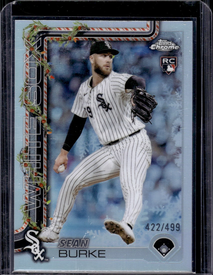 Sean Burke Rookie Card Refractor /499 2025 Topps Chrome Holiday #HC106 White Sox (1 of 2)