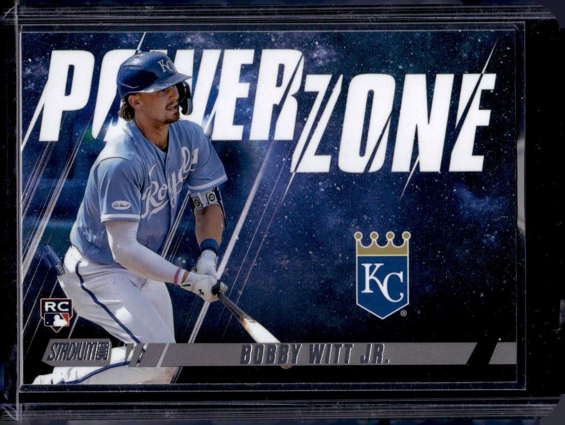Bobby Witt Jr. Rookie Card Power Zone 2022 Topps Stadium Club #PZ-19 Kansas City Royals (1 of 2)
